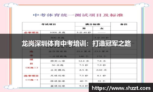 龙岗深圳体育中考培训：打造冠军之路
